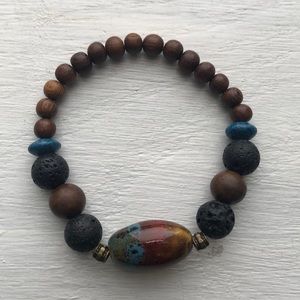 Unique earthy beaded bracelet